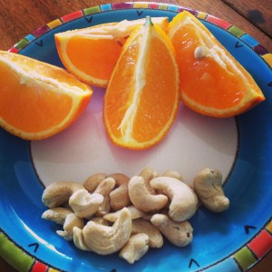 Orange and cashew nuts