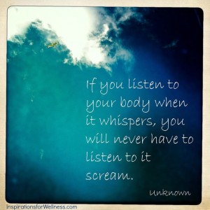 listening to your body